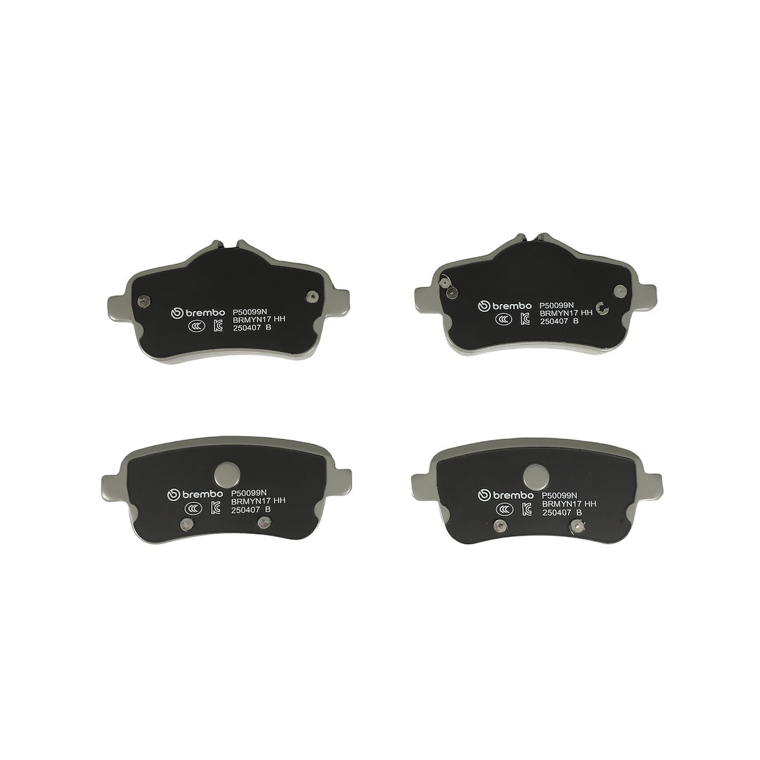 Brembo Brake Pad, Nao, Fmsi Number D1630-8848, Ceramic, Set of 4, With Hardware – P50099N