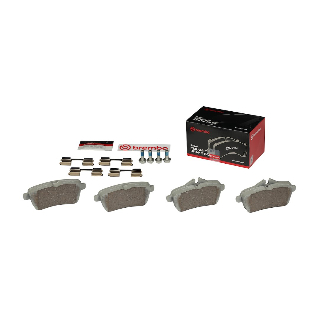 Brembo Brake Pad, Nao, Fmsi Number D1630-8848, Ceramic, Set of 4, With Hardware – P50099N