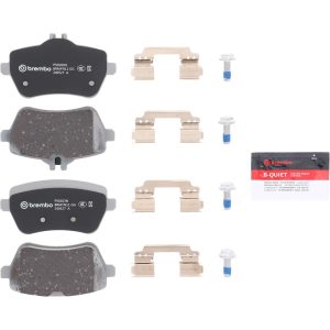 Brembo Brake Pad, Nao, Fmsi Number D1689-8916, Ceramic, Set of 4, With Hardware/ Brake Caliper Screws – P50103N