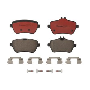 Brembo Brake Pad, Nao, Fmsi Number D1689-8916, Ceramic, Set of 4, With Hardware/ Brake Caliper Screws – P50103N