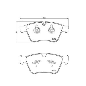 Brembo Brake Pad, Fmsi Number D1271-8387, Low-Metallic, Set of 4 – P50105