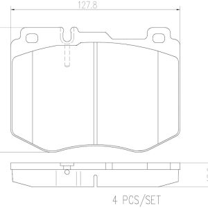 Brembo Brake Pad, Nao, Fmsi Number D1796-9150, Ceramic, Set of 4 – P50120N