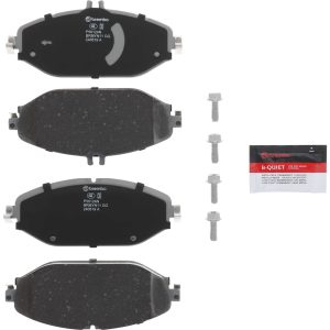 Brembo Brake Pad, Nao, Fmsi Number D1794-9023, Ceramic, Set of 4, With Brake Caliper Screws – P50124N