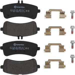 Brembo Brake Pad, Fmsi Number D1681-8911, Low-Metallic, Set of 4, With Hardware/ Brake Caliper Screws – P50125