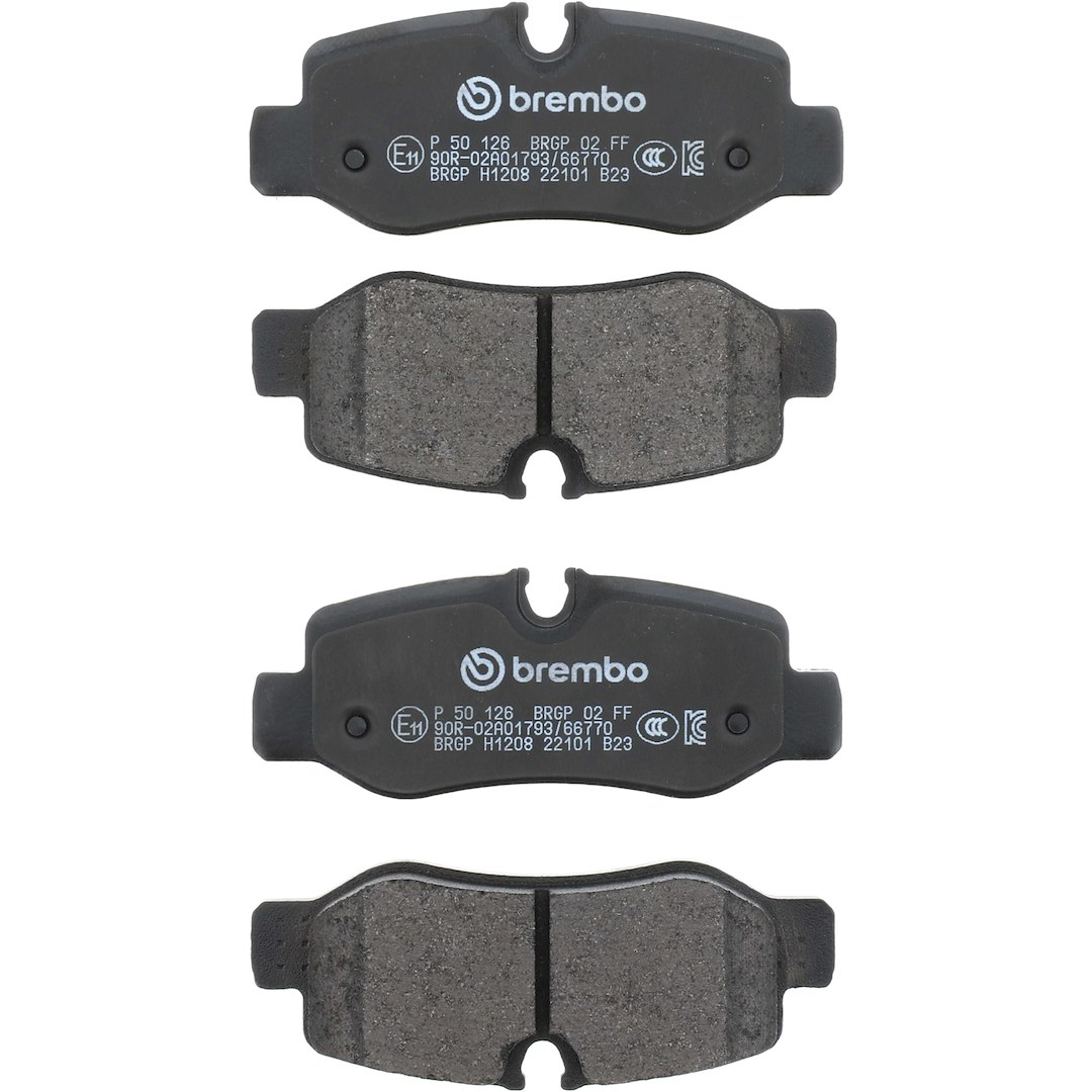 Brembo Brake Pad, Fmsi Number D1893-9121, Low-Metallic, Set of 4 – P50126