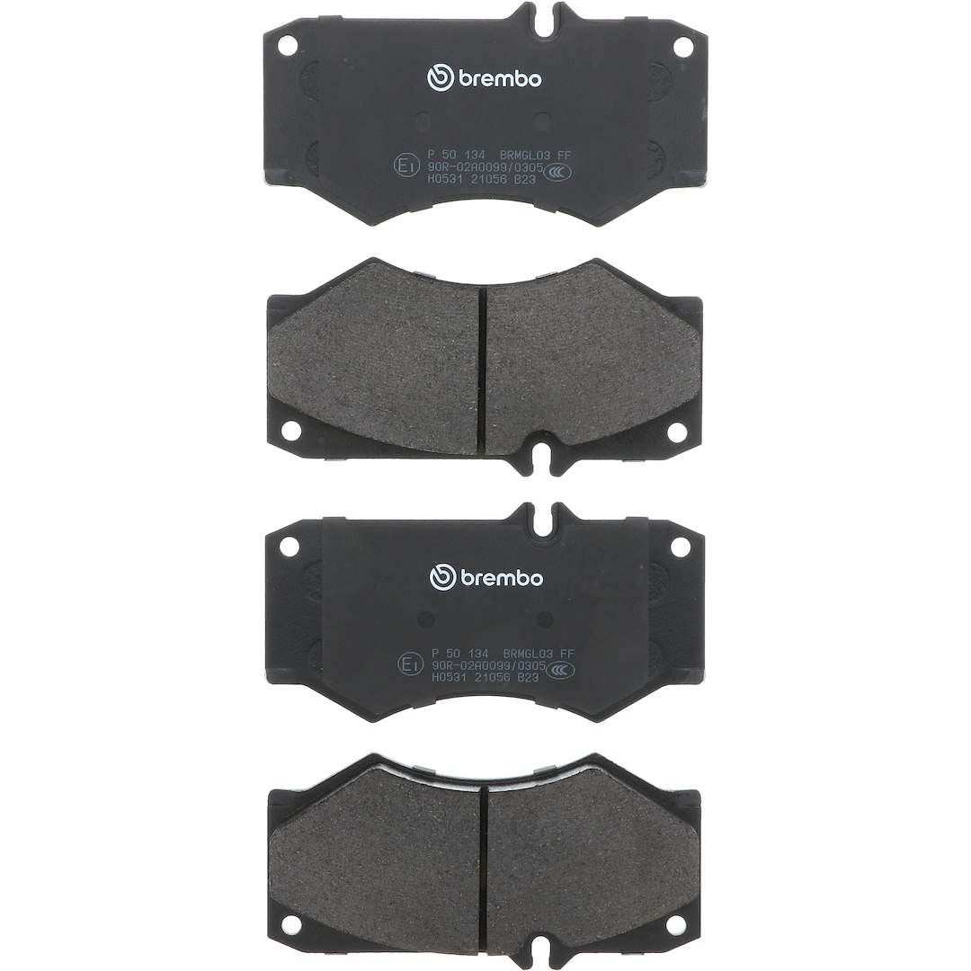 Brembo Brake Pad, Fmsi Number D1580-8792, Low-Metallic, Set of 4 – P50134