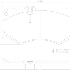 Brembo Brake Pad, Nao, Fmsi Number D1580-8792, Ceramic, Set of 4, With Brake Caliper Screws – P50134N