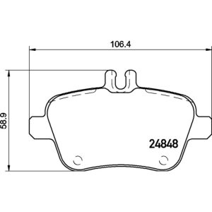 Brembo Brake Pad, Fmsi Number D1646-8874, Low-Metallic, Set of 4, With Hardware/ Brake Caliper Screws – P50135