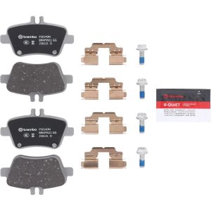 Brembo Brake Pad, Nao, Fmsi Number D1646-8874, Ceramic, Set of 4, With Hardware/ Brake Caliper Screws – P50140N