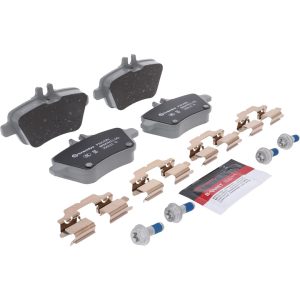 Brembo Brake Pad, Nao, Fmsi Number D1646-8874, Ceramic, Set of 4, With Hardware/ Brake Caliper Screws – P50140N