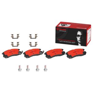 Brembo Brake Pad, Nao, Fmsi Number D383-7272, Ceramic, Set of 4, With Hardware – P54012N