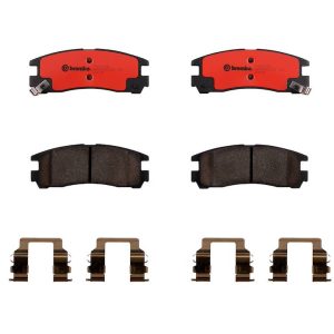 Brembo Brake Pad, Nao, Fmsi Number D383-7272, Ceramic, Set of 4, With Hardware – P54012N