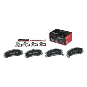 Brembo Brake Pad, Nao, Fmsi Number D530-7412, Ceramic, Set of 4, With Hardware – P54017N