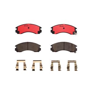 Brembo Brake Pad, Nao, Fmsi Number D530-7412, Ceramic, Set of 4, With Hardware – P54017N