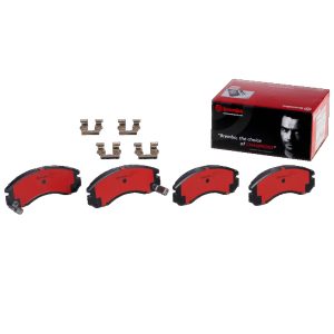 Brembo Brake Pad, Nao, Fmsi Number D530-7412, Ceramic, Set of 4, With Hardware – P54017N