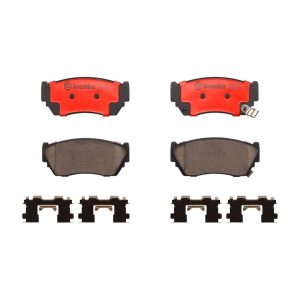 Brembo Brake Pad, Nao, Fmsi Number D510-7389, Ceramic, Set of 4, With Hardware – P56027N