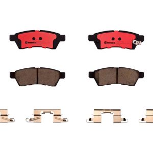 Brembo Brake Pad, Nao, Fmsi Number D1100-8206, Ceramic, Set of 4, With Hardware – P56077N