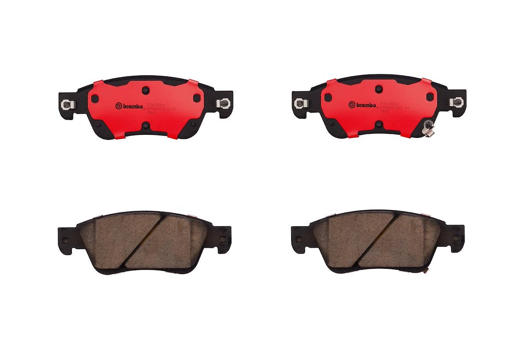 Brembo Brake Pad, Nao, Fmsi Number D1287-8404, Ceramic, Set of 4, With Hardware – P56080N