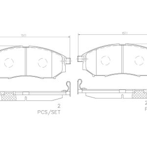 Brembo Brake Pad, Nao, Fmsi Number D888-8221, Ceramic, Set of 4 – P56094N