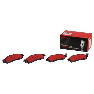 Brembo Brake Pad, Nao, Fmsi Number D2138-9375, Ceramic, Set of 4, With Hardware/ Brake Caliper Screws – P56120N