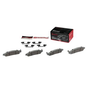 Brembo Brake Pad, Nao, Fmsi Number D2138-9375, Ceramic, Set of 4, With Hardware/ Brake Caliper Screws – P56120N