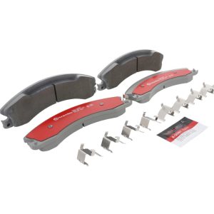 Brembo Brake Pad, Xtra Severe Duty, Fmsi Number D1565-8773, Ceramic, Set of 4, With Pad Wear Sensor/ Mounting Hardware/ Brake Lubricant – P56124SD