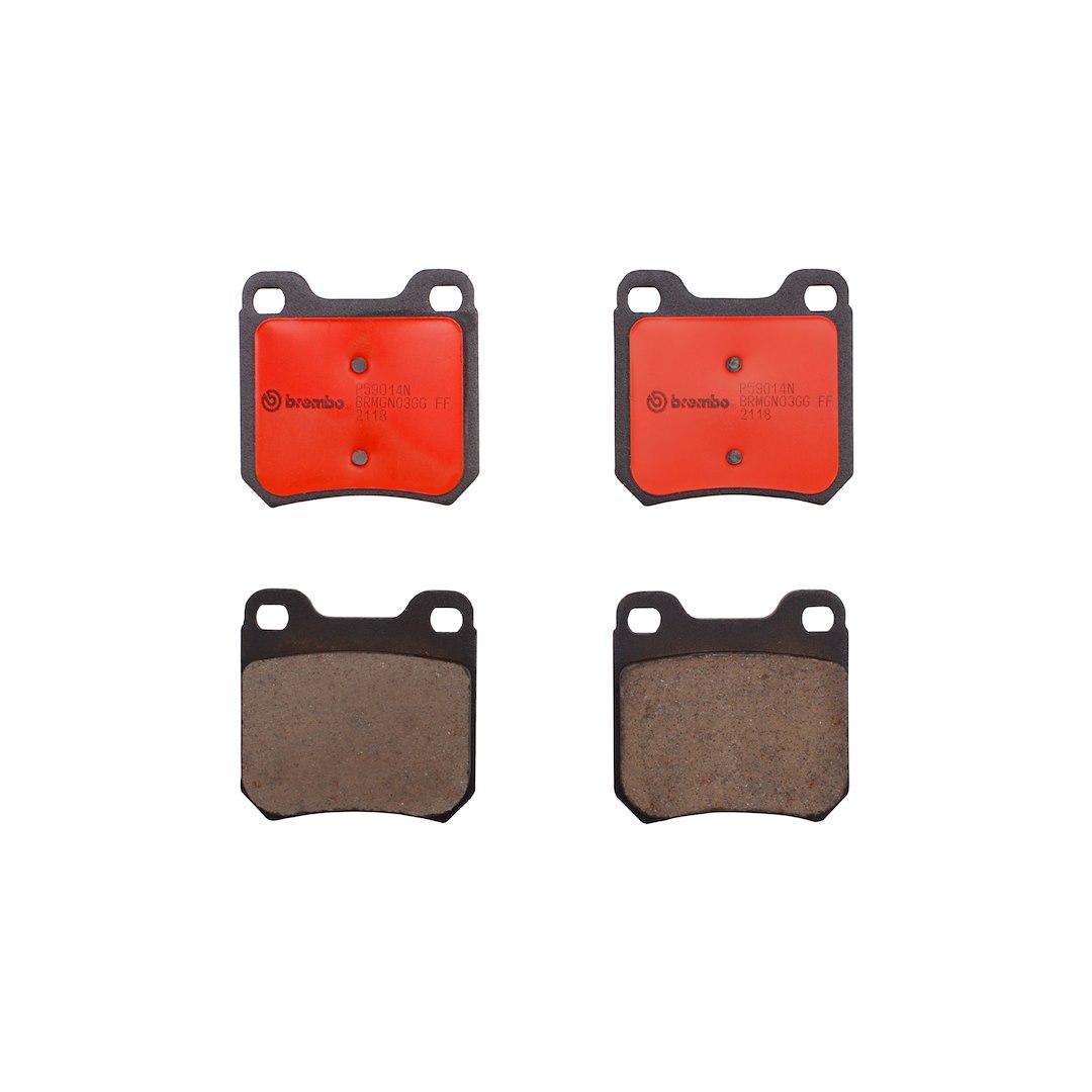 Brembo Brake Pad, Nao, Fmsi Number D709-7614, Ceramic, Set of 4 – P59014N