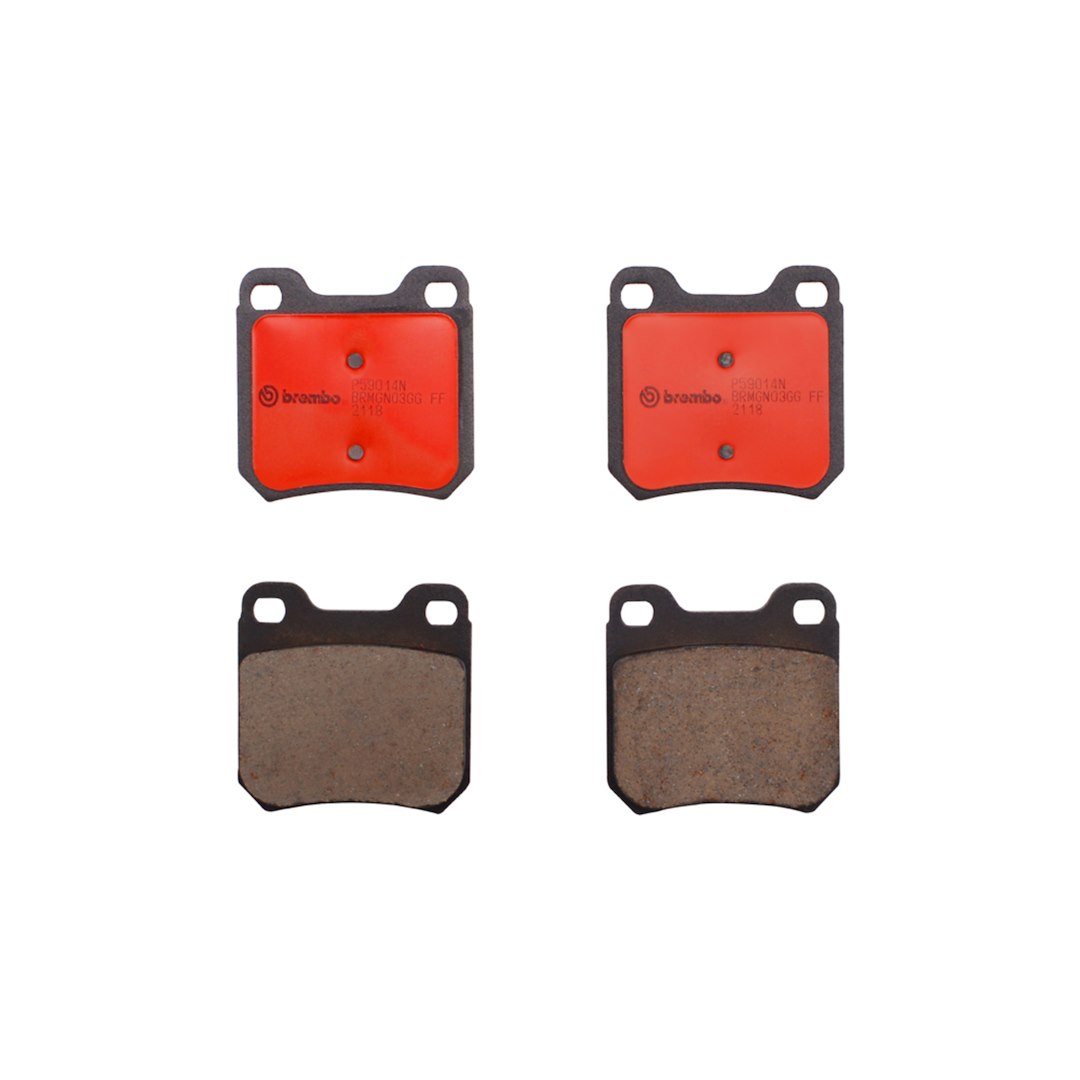 Brembo Brake Pad, Nao, Fmsi Number D709-7614, Ceramic, Set of 4 – P59014N