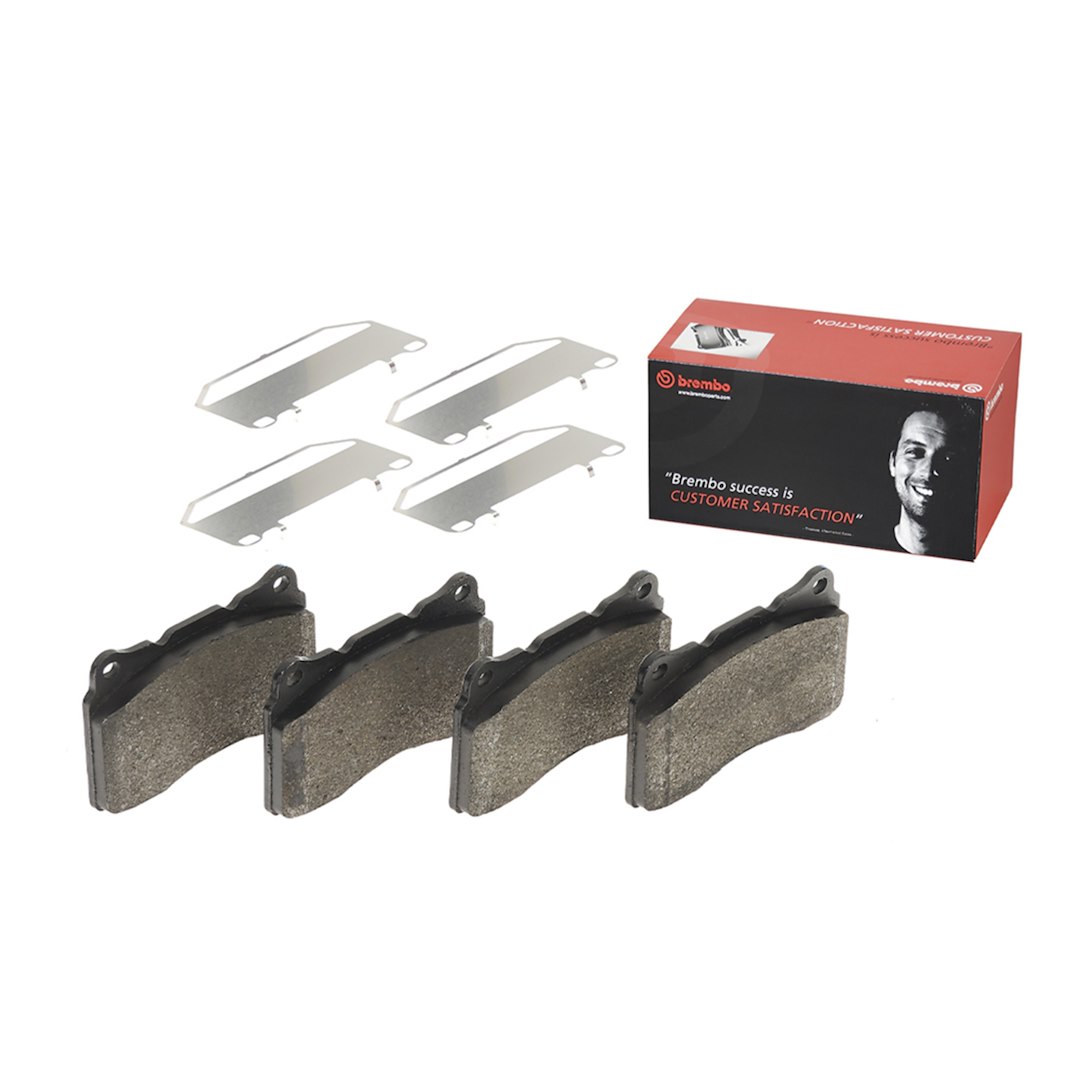 Brembo Brake Pad, Fmsi Number D1836-9065, Low-Metallic, Set of 4, With Hardware/ Brake Caliper Screws – P59079