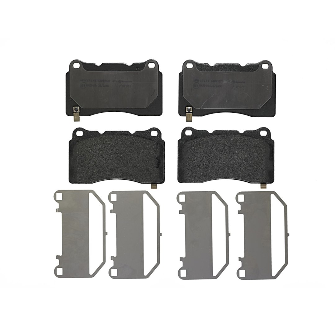 Brembo Brake Pad, Fmsi Number D1836-9065, Low-Metallic, Set of 4, With Hardware/ Brake Caliper Screws – P59079