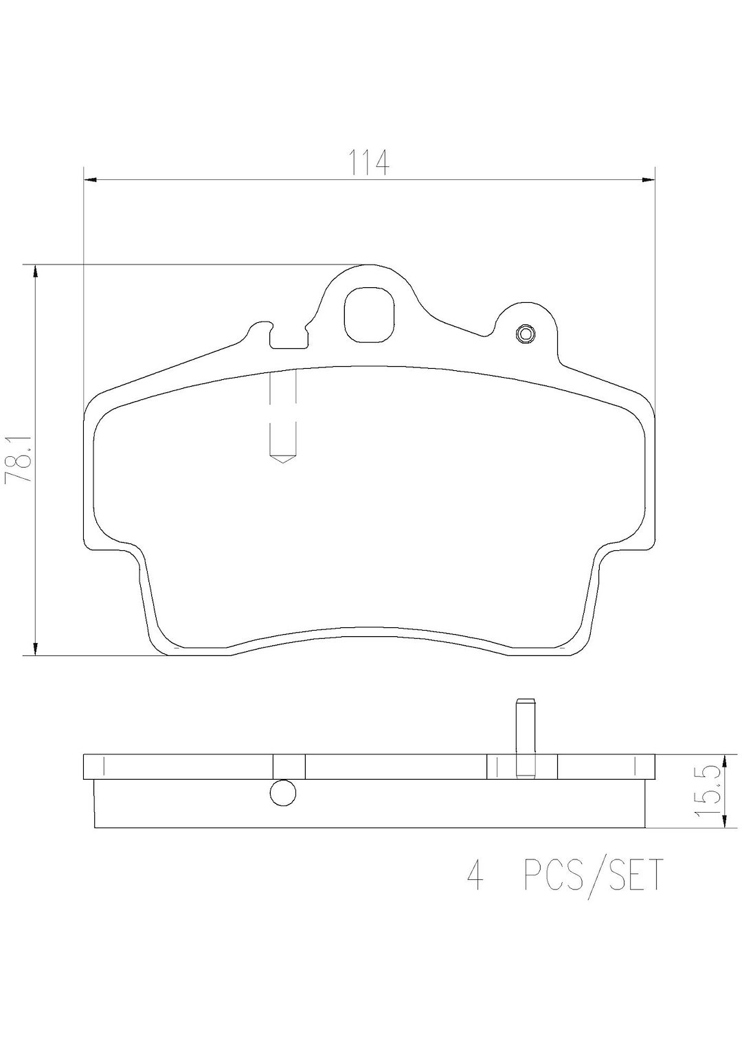 Brembo Brake Pad, Nao, Fmsi Number D737-7606, Ceramic, Set of 4 – P65007N