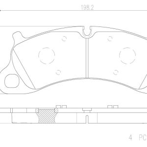 Brembo Brake Pad, Nao, Fmsi Number D1664-8892, Ceramic, Set of 4 – P65025N