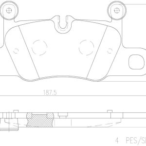 Brembo Brake Pad, Nao, Fmsi Number D1925-8532, Ceramic, Set of 4 – P65031N