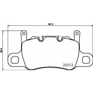 Brembo Brake Pad, Fmsi Number D1740-8963, Low-Metallic, Set of 4 – P65037