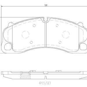 Brembo Brake Pad, Nao, Fmsi Number D1741-8964, Ceramic, Set of 4, With Brake Lubricant – P65045N