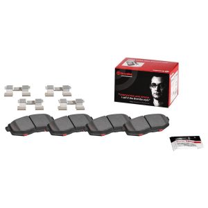 Brembo Brake Pad, Nao, Fmsi Number D721-7589, Ceramic, Set of 4, With Hardware – P78010N