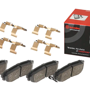 Brembo Brake Pad, Prime Line, Fmsi Number D1124-8231, Low-Metallic, Set of 4, With Mounting Hardware and Pad Wear Sensor – P78018