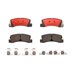 Brembo Brake Pad, Nao, Fmsi Number D325-7223, Ceramic, Set of 4, With Hardware – P83015N