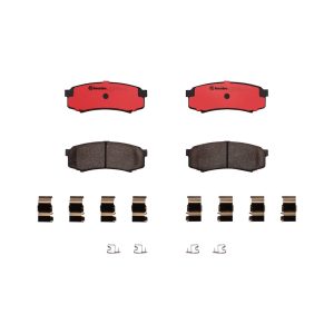 Brembo Brake Pad, Nao, Fmsi Number D606-7487, Ceramic, Set of 4, With Hardware – P83024N