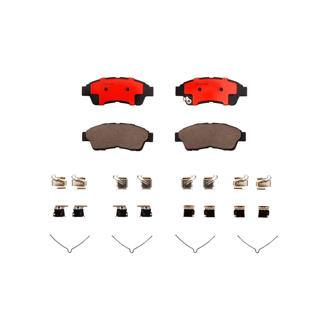 Brembo Brake Pad, Nao, Fmsi Number D562-7441, Ceramic, Set of 4, With Hardware – P83034N