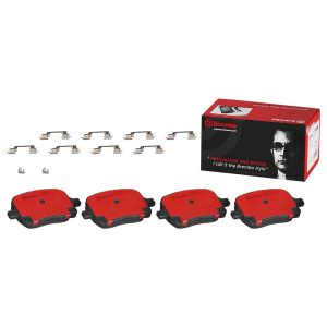 Brembo Brake Pad, Nao, Fmsi Number D707-7581, Ceramic, Set of 4, With Hardware – P83040N