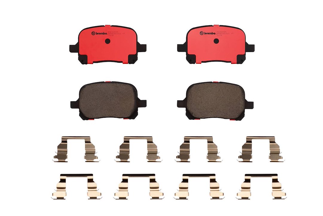 Brembo Brake Pad, Nao, Fmsi Number D707-7581, Ceramic, Set of 4, With Hardware – P83040N