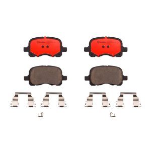 Brembo Brake Pad, Nao, Fmsi Number D741-7611, Ceramic, Set of 4, With Hardware – P83044N