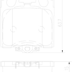 Brembo Brake Pad, Nao, Fmsi Number D771-7638, Ceramic, Set of 4 – P83045N