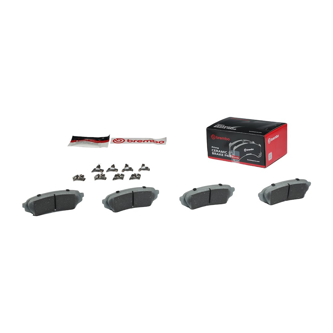 Brembo Brake Pad, Nao, Fmsi Number D773-7640, Ceramic, Set of 4, With Hardware – P83049N