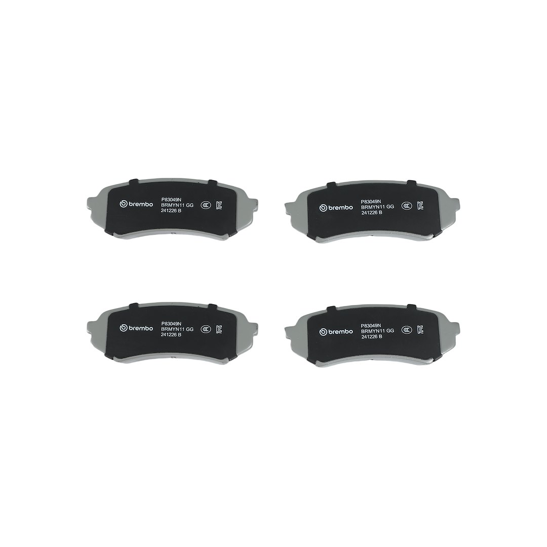 Brembo Brake Pad, Nao, Fmsi Number D773-7640, Ceramic, Set of 4, With Hardware – P83049N