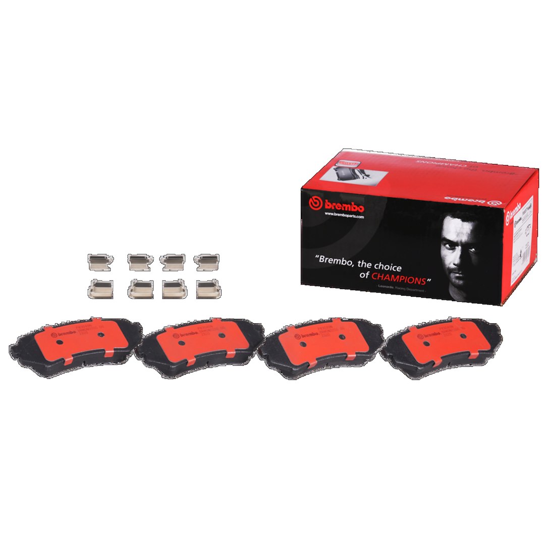 Brembo Brake Pad, Nao, Fmsi Number D773-7640, Ceramic, Set of 4, With Hardware – P83049N