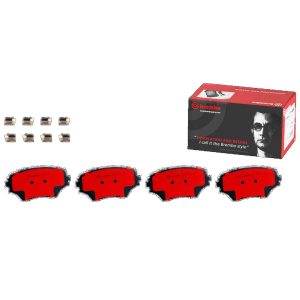 Brembo Brake Pad, Nao, Fmsi Number D862-7738, Ceramic, Set of 4, With Hardware – P83055N