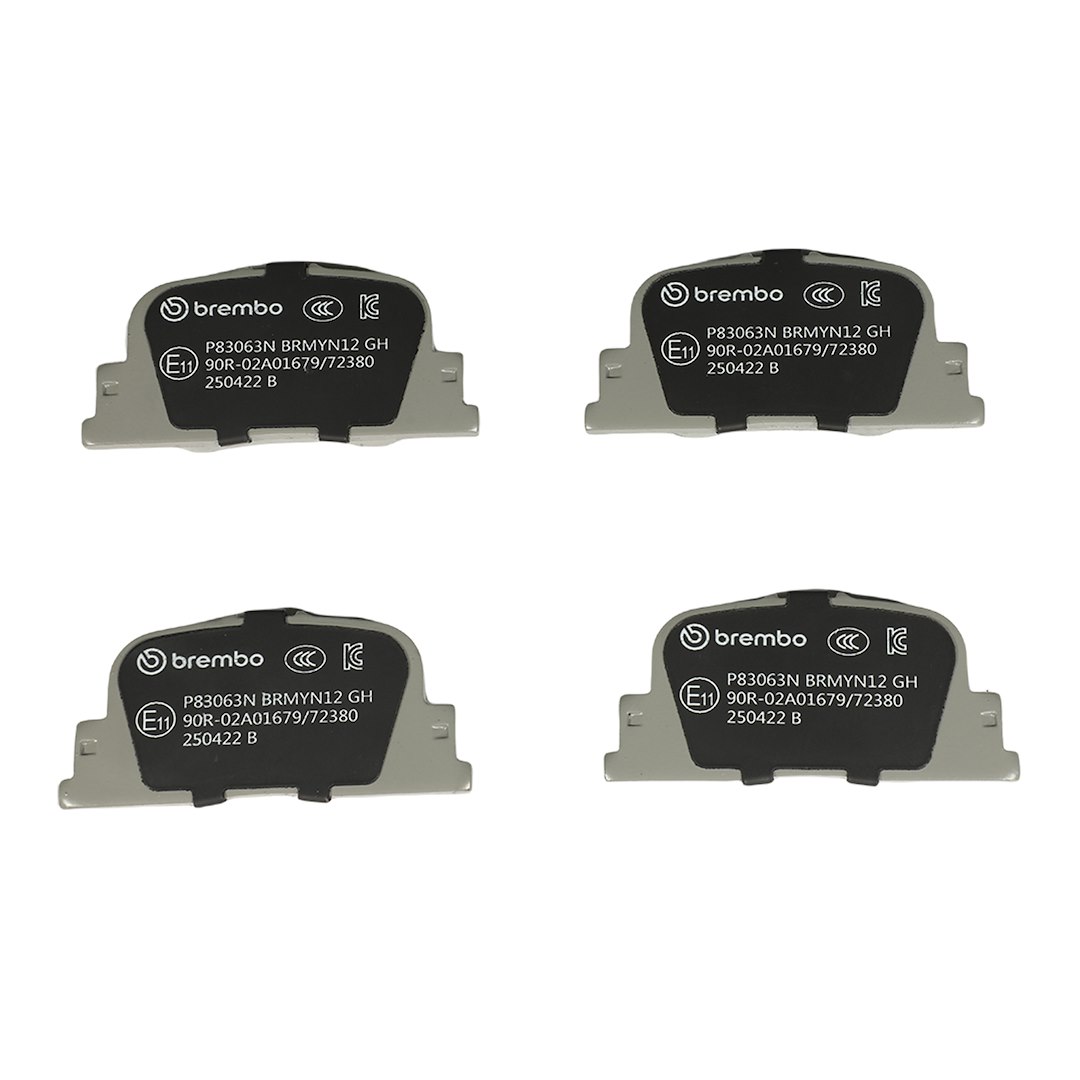 Brembo Brake Pad, Nao, Fmsi Number D835-7708, Ceramic, Set of 4, With Hardware – P83063N