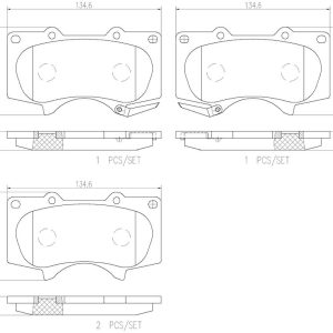 Brembo Brake Pad, Nao, Fmsi Number D976-7877, Ceramic, Set of 4 – P83066N